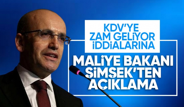 KDV düzenlemesiyle ilgili Hazine ve Maliye Bakanı Mehmet Şimşek'ten açıklama
